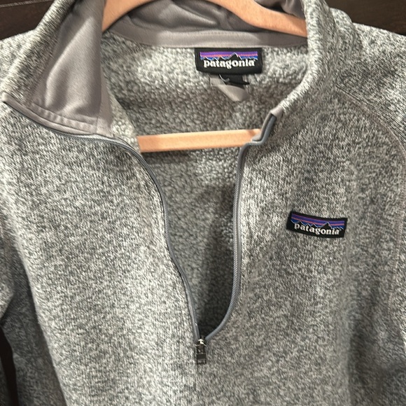 Patagonia Better Sweater Gray Quarter Zip size Large women’s EUC - Picture 6 of 7